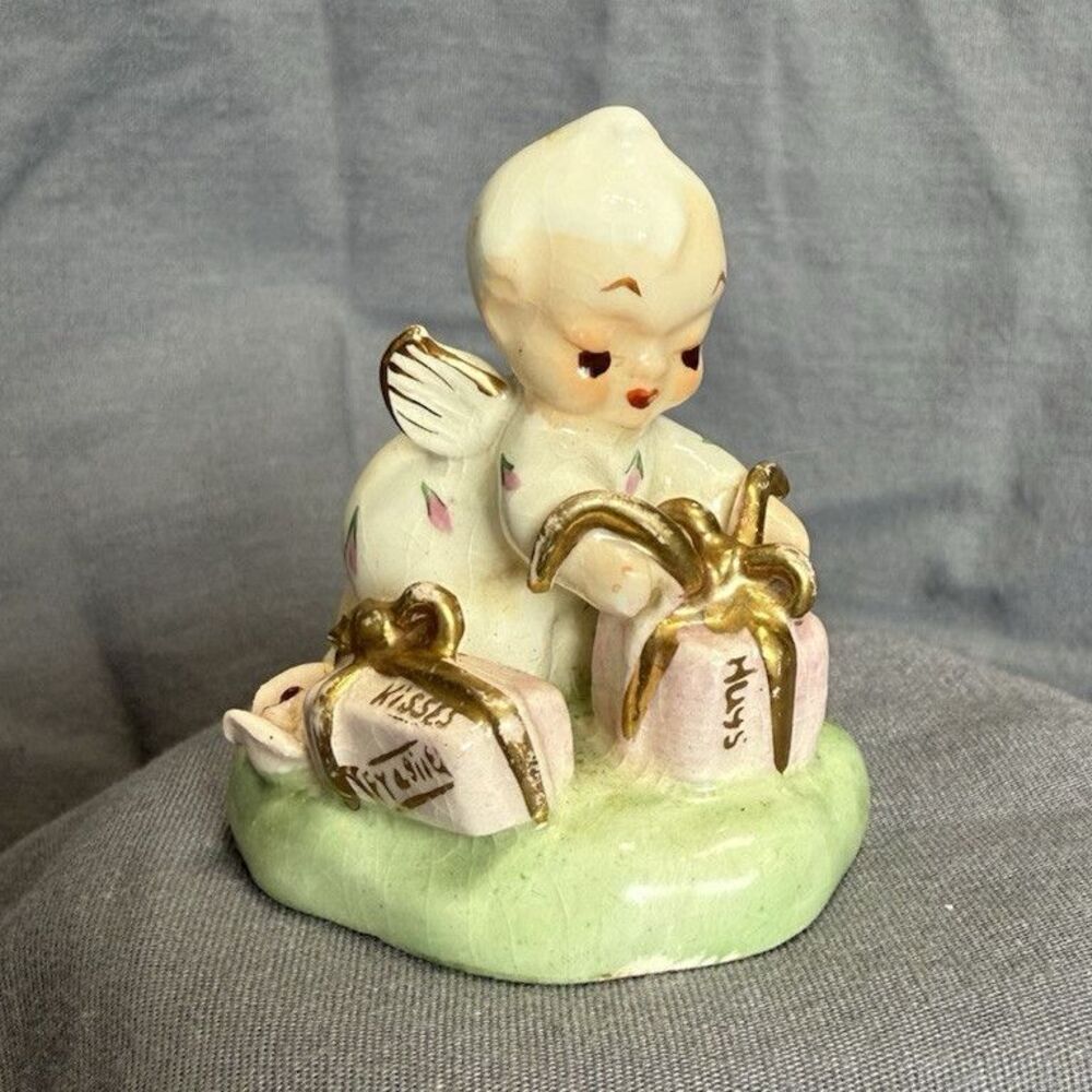 Vintage Napco Itsy Bitsy Miniature Christmas Angel Figurine #S425D